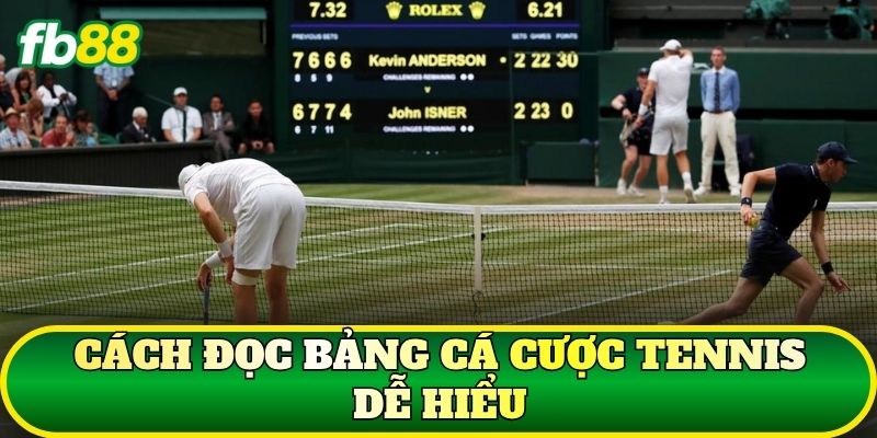 Cách đọc bảng cá cược Tennis dễ hiểu