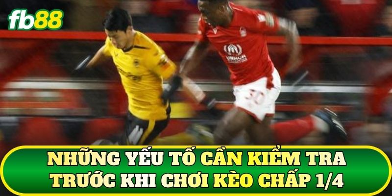 Những yếu tố cần kiểm tra trước khi chơi kèo chấp 1/4